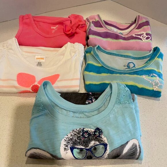 Girls Sz 7- 8 Summer Tops Gymboree Justice Childrens Place Lot of 5 - Picture 8 of 9